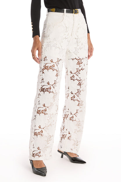 Celeste High Rise Jean - White