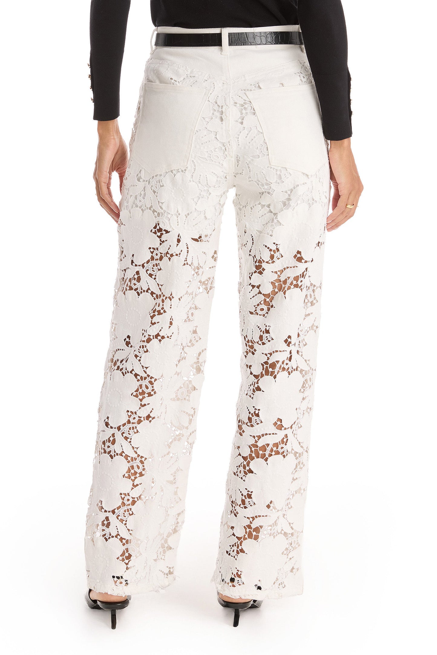 Celeste High Rise Jean - White