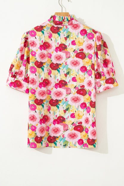Threaded Pear Charleigh Puff Short Sleeve Blouse