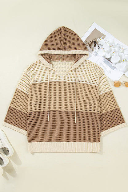 Threaded Pear Icelynn Knit Hooded Jumper PLUS Sweater