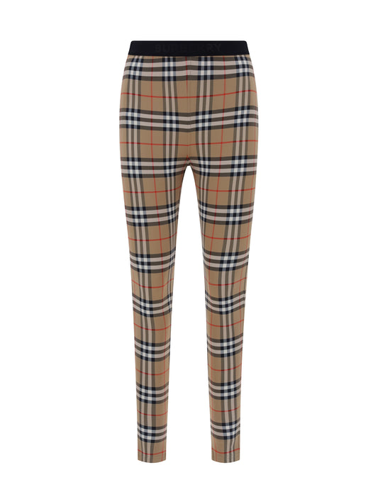 Leggings Archive Check Beige