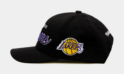 Mitchell & Ness Men's NBA Team Script 2.0 Stretch Snapback Lakers Snapback Caps