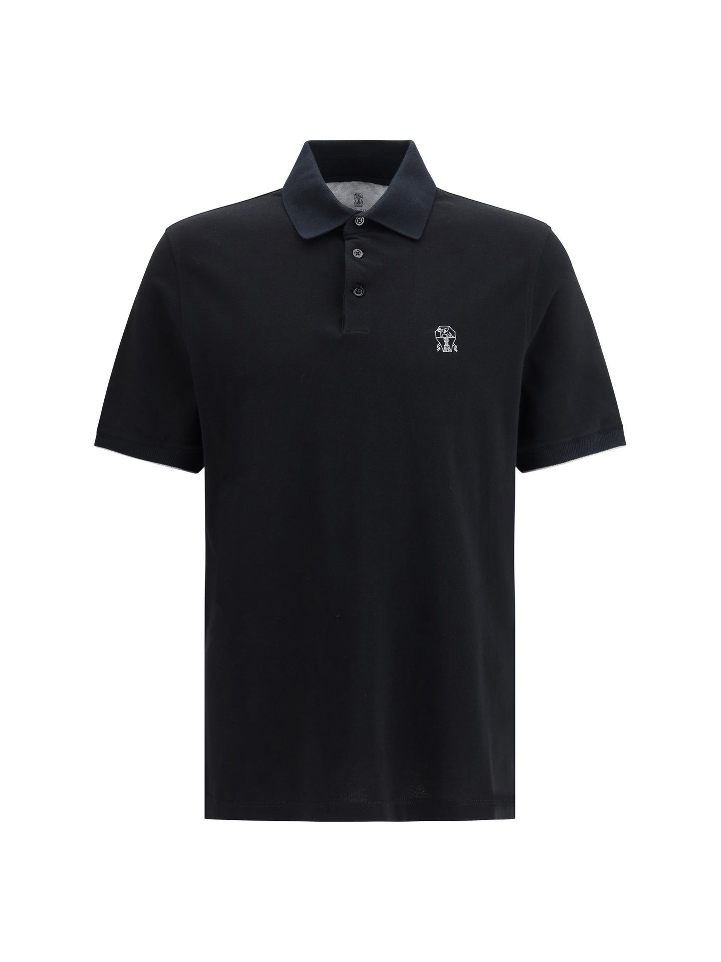 Polo Shirt Cotton Black/Grey