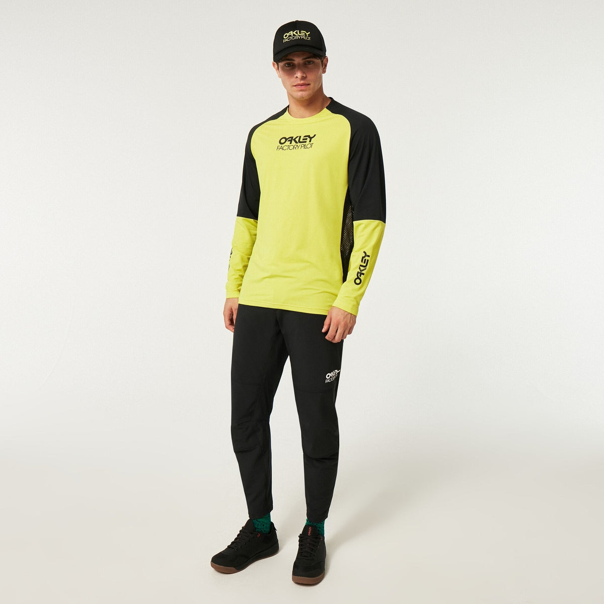 Oakley Men's Factory Pilot MTB LS Jersey II - Black/Sulphur