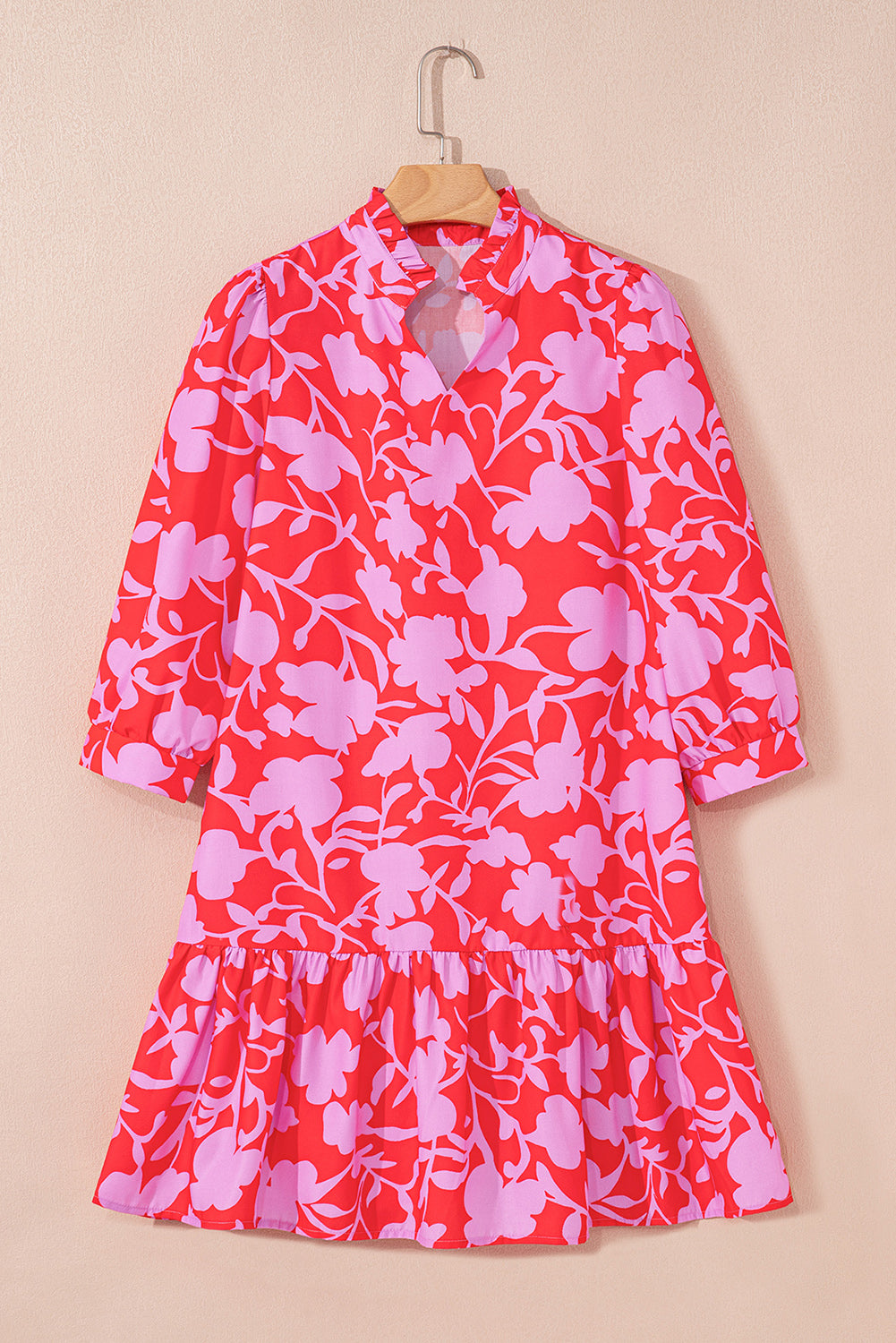 Threaded Pear Milan Ruffle Hem Mini Dress