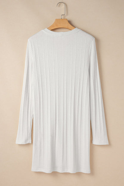Threaded Pear Gianna Ribbed Up Tunic Cardigan