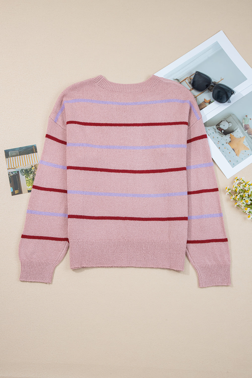 Threaded Pear Amyra Edge Drop Shoulder Sweater