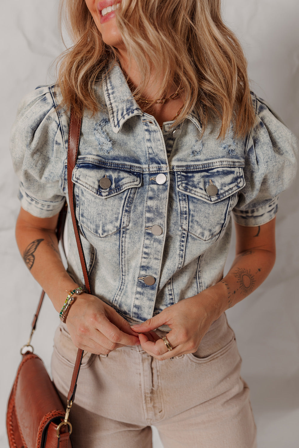 Threaded Pear Eleanor Chest Puff Sleeve Jacket
