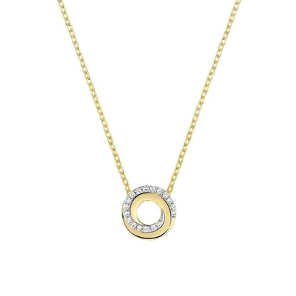 10k Gold Whirl Diamond Necklace