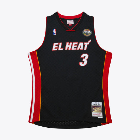 Mitchell & Ness Men's NBA Dark El Heat Jersey Heat 2008 Dwyane Wade