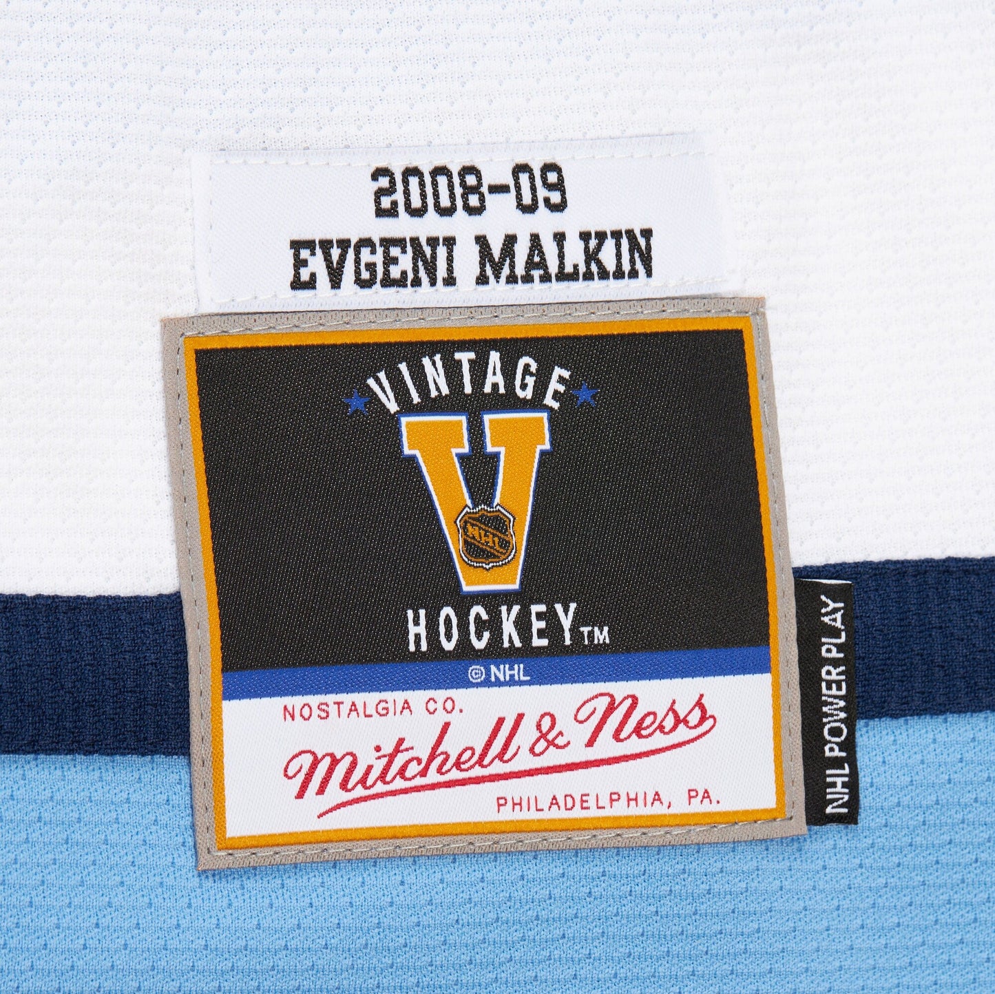 Men's Mitchell & Ness Nhl Light Blue Jersey Penguins 2008 Evgeni Malkin
