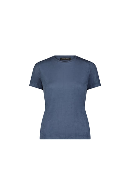 Amaya Suede T-Shirt - Blue