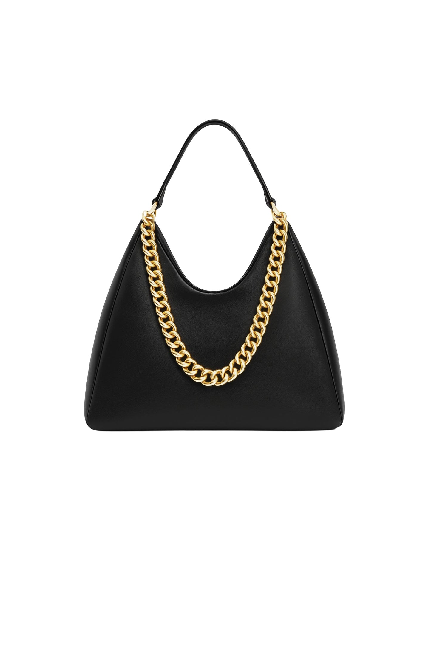 Tribeca Chain Leather Bag - Black
