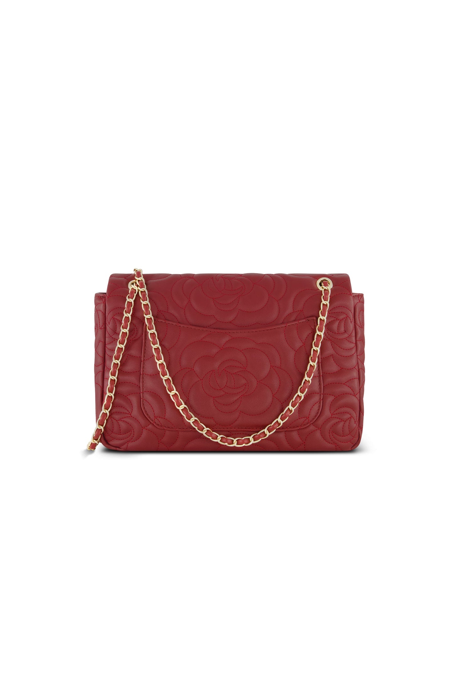 Alessia Rose Embossed Leather Bag - Merlot