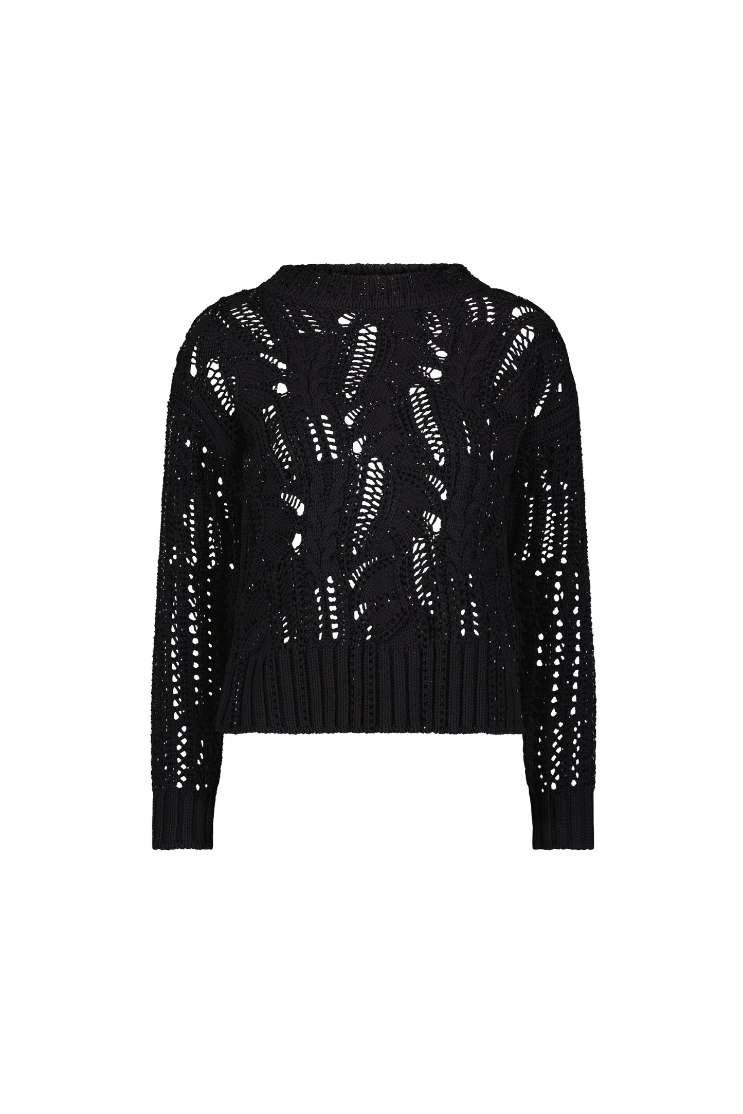 Elea Crystal Knit Sweater - Black