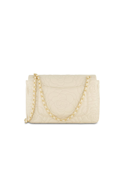 Alessia Rose Embossed Leather Bag - Pearl