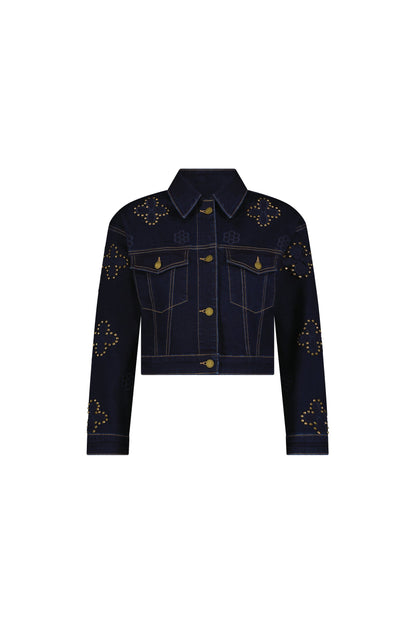 Kaia Studded Jacket - Indigo