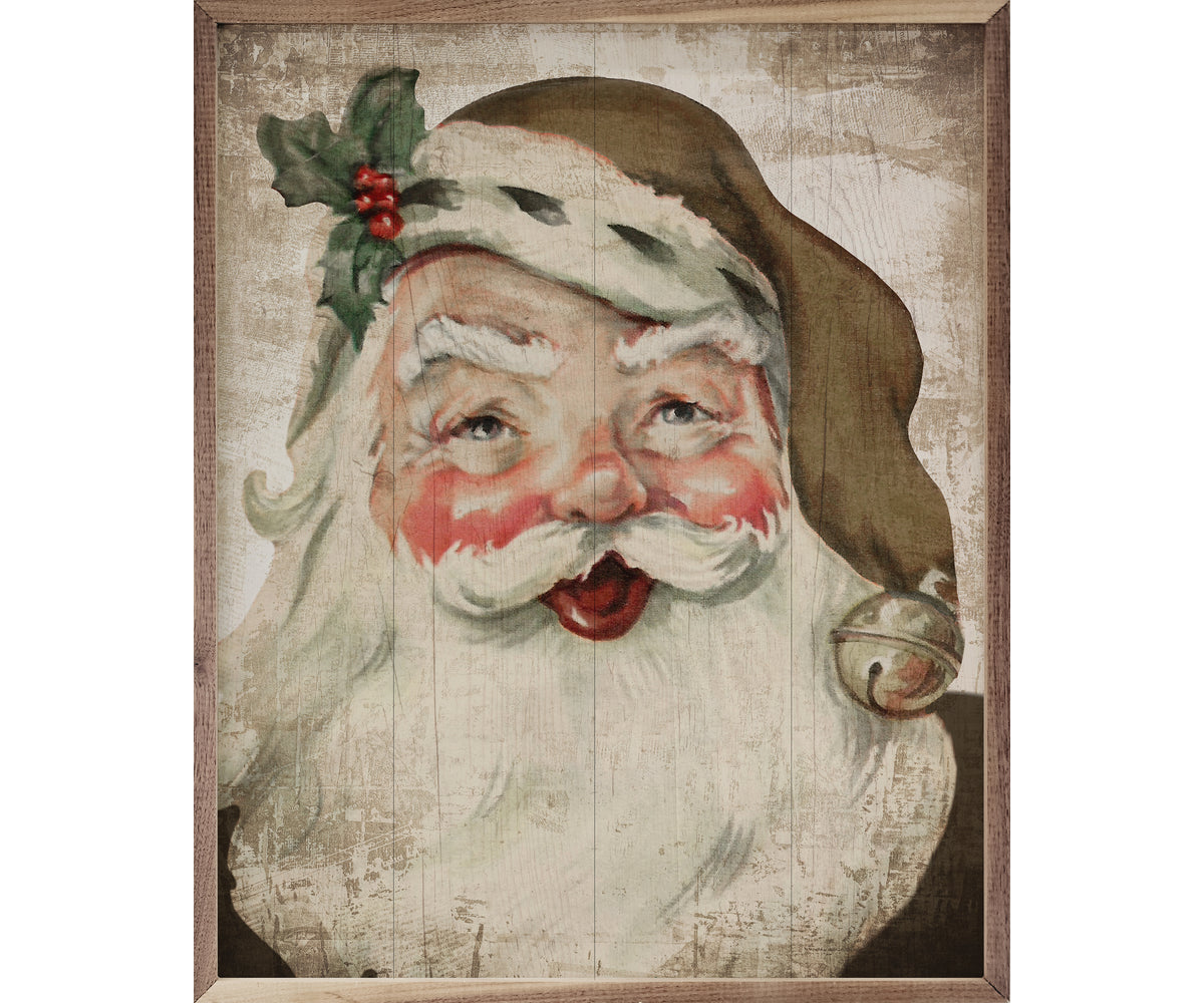 Kendrick Home Santa With Bell And Holly Bronze Hat