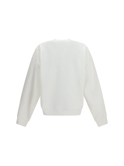 Cotton Crew Neck Sweatshirt White