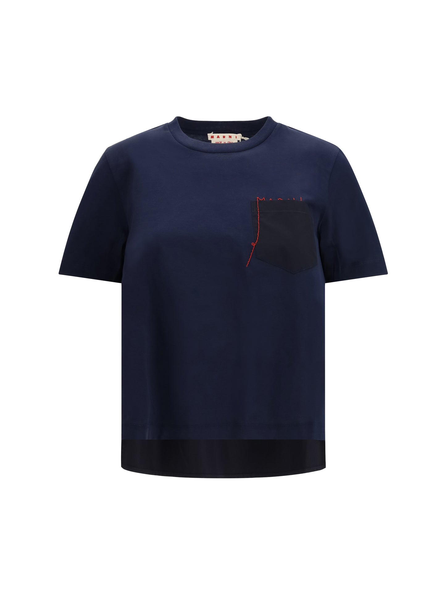 T-Shirt Embroidered Logo Blue/Black