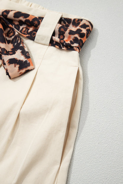 Threaded Pear Ariel Pleated Wide Leg Shorts