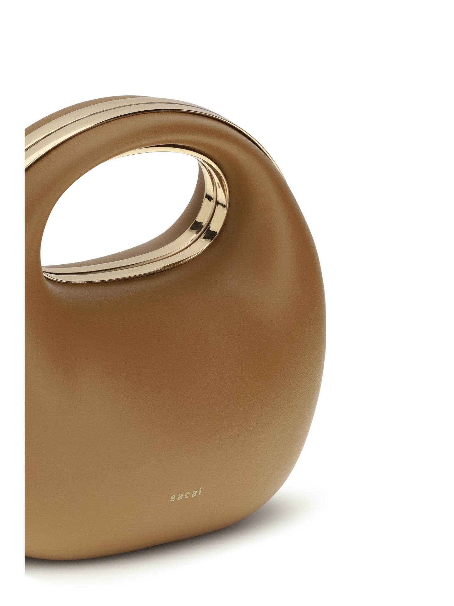 Rigid Handbag Camel Calf Leather