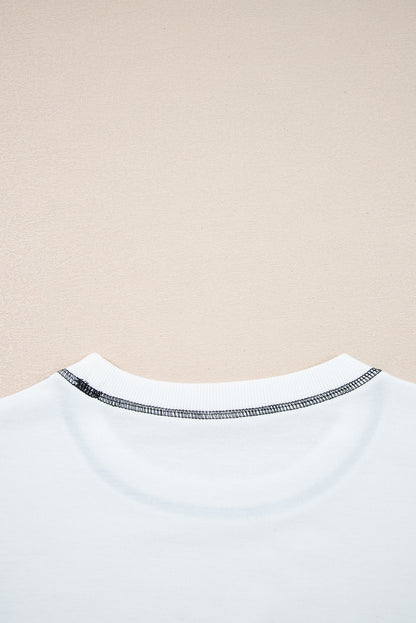 Threaded Pear Clare Contrast Stitching Oversize Sweatshirt