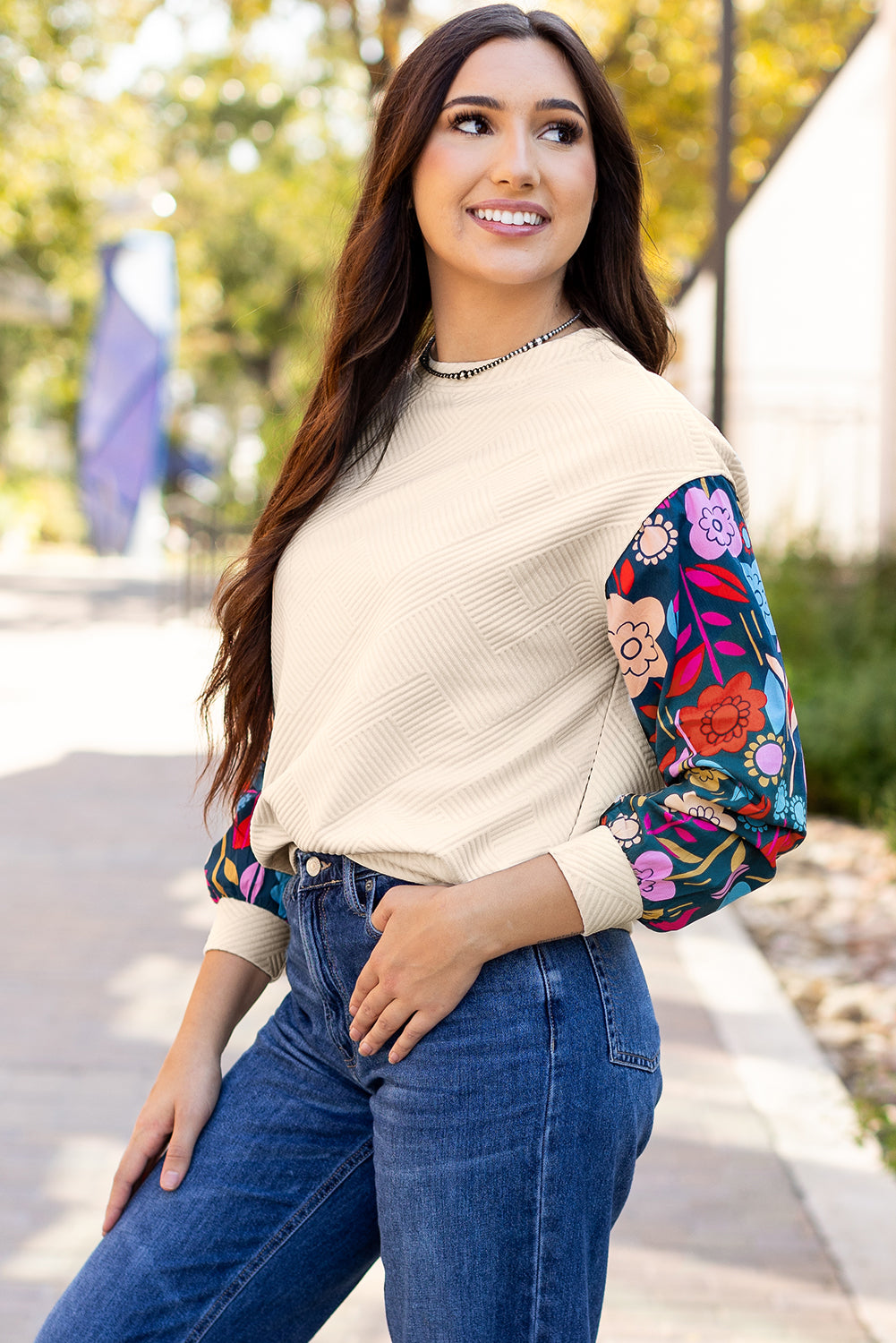 Threaded Pear Camille Drop Shoulder Knit Top