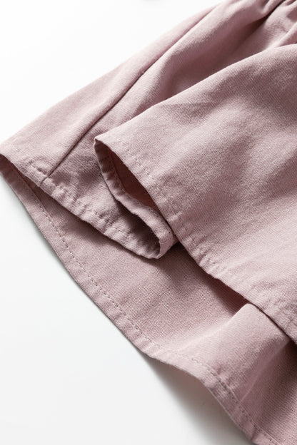 Threaded Pear Ainsley Slit Ruffled Loose Blouse