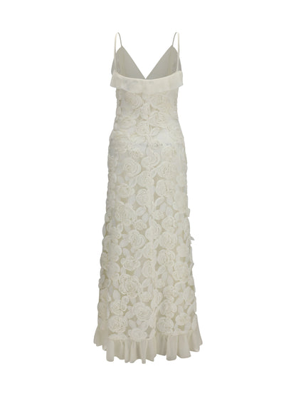 Long Evening Dress Cream