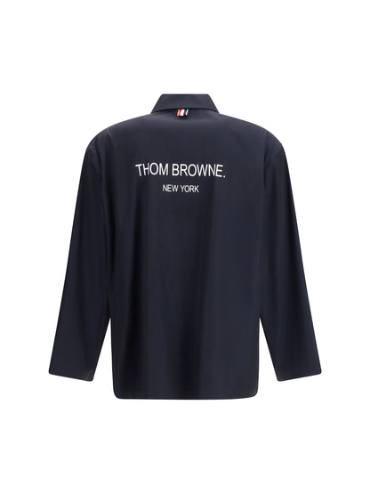 Jacket Packable Logo Print Navy