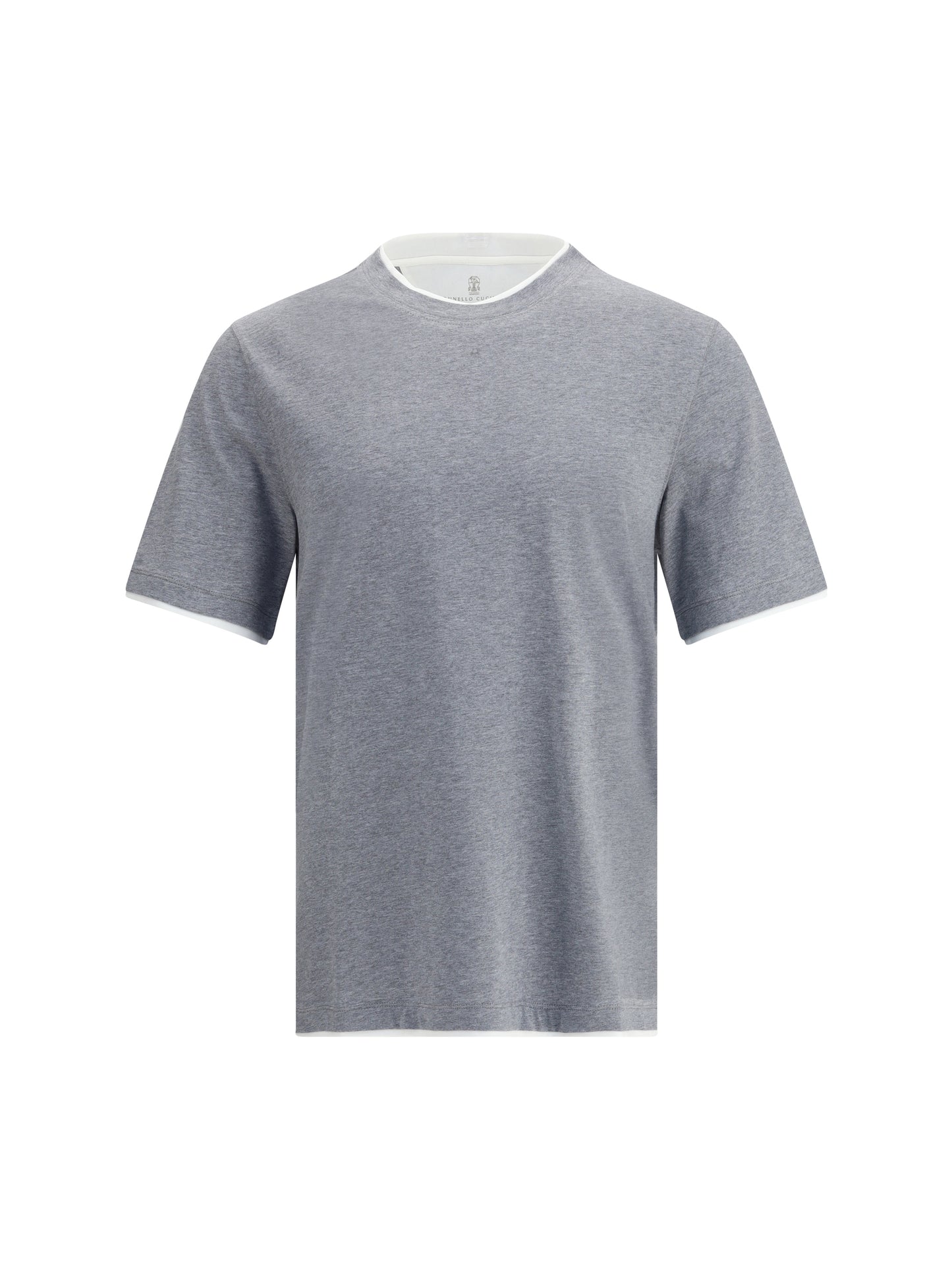 Two-Tone Double-Layer Cotton T-Shirt