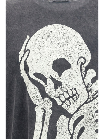 Long-Sleeved Shirt Skull Double Black/Off-White