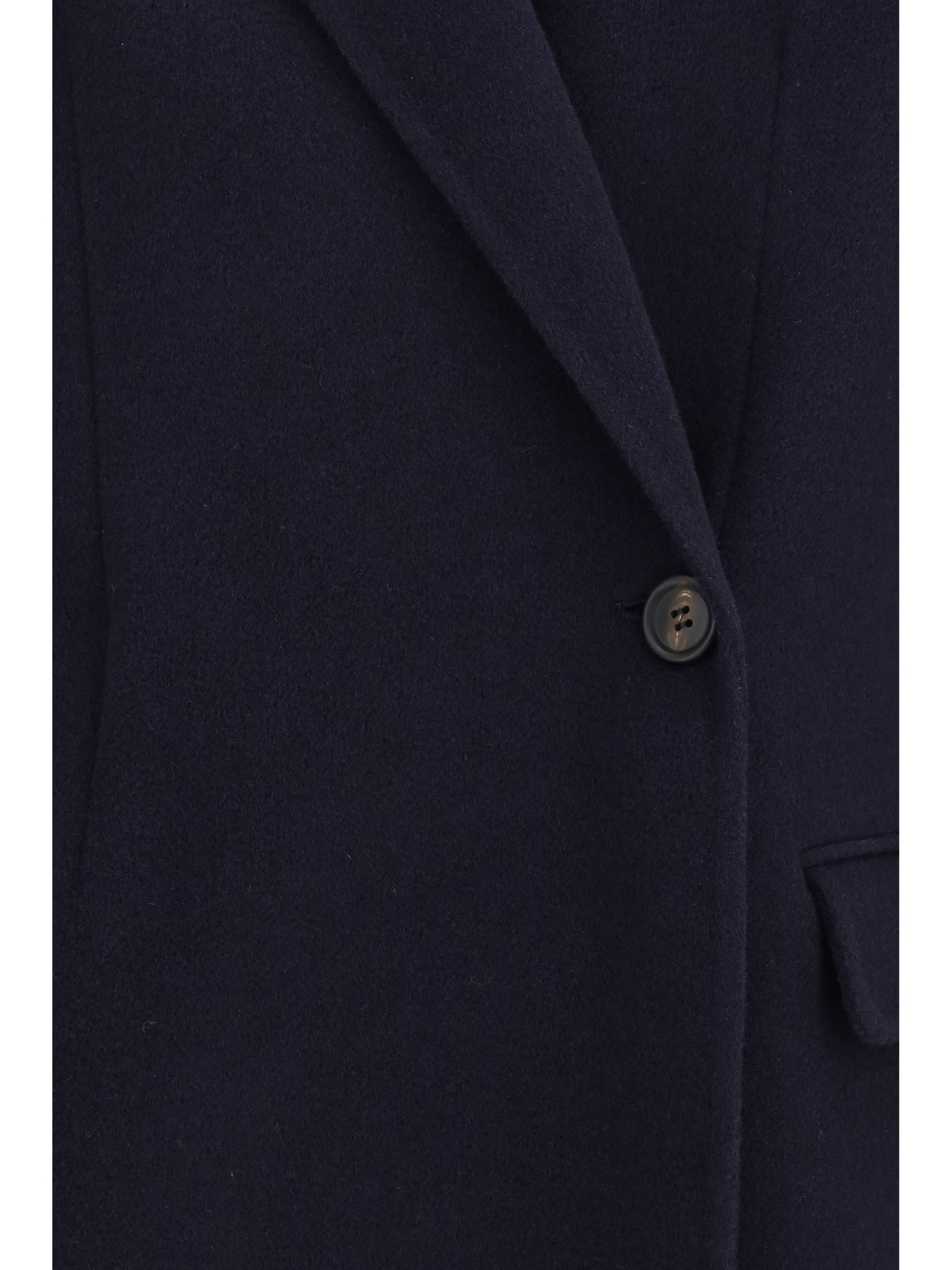 Jacket Single-Breasted Wool and Cashmere