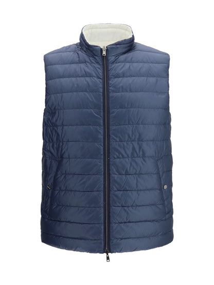 Reversible Gilet Teal/White