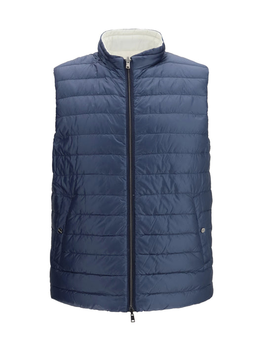 Reversible Gilet Teal/White