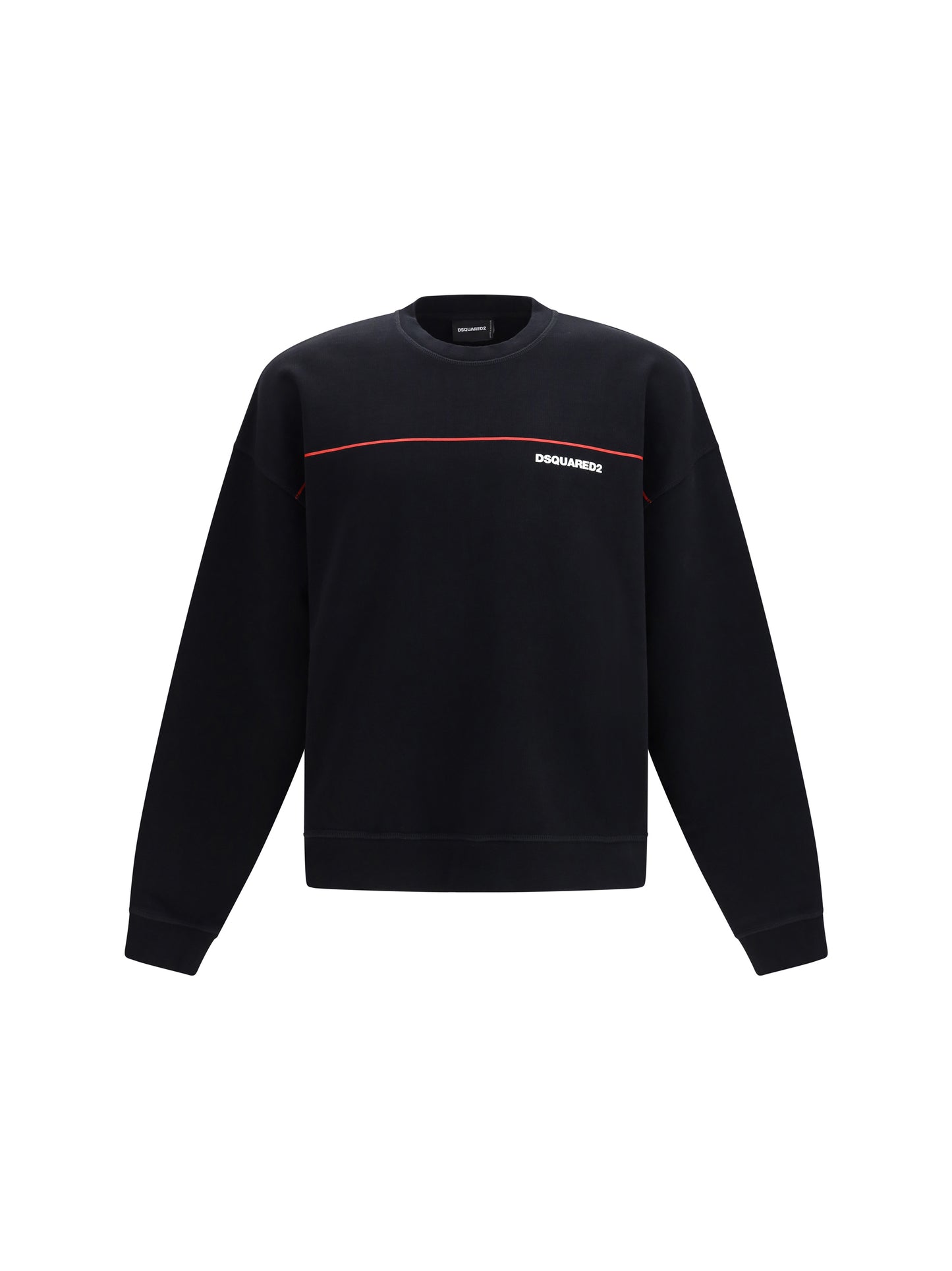 Sweatshirt Cotton Crew Neck Black