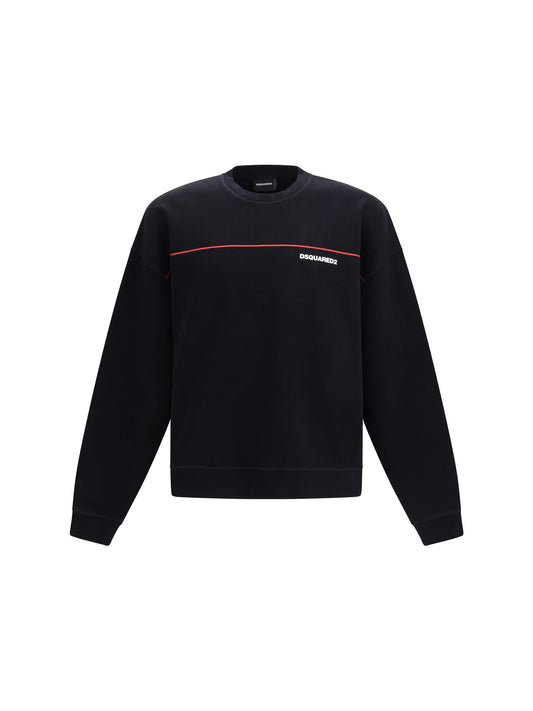 Sweatshirt Cotton Crew Neck Black