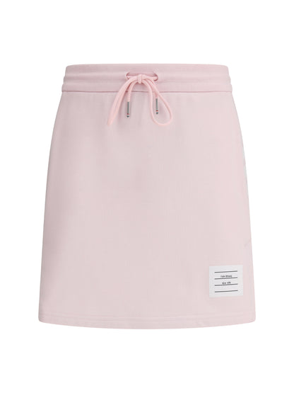 Mini Skirt Light Pink Cotton
