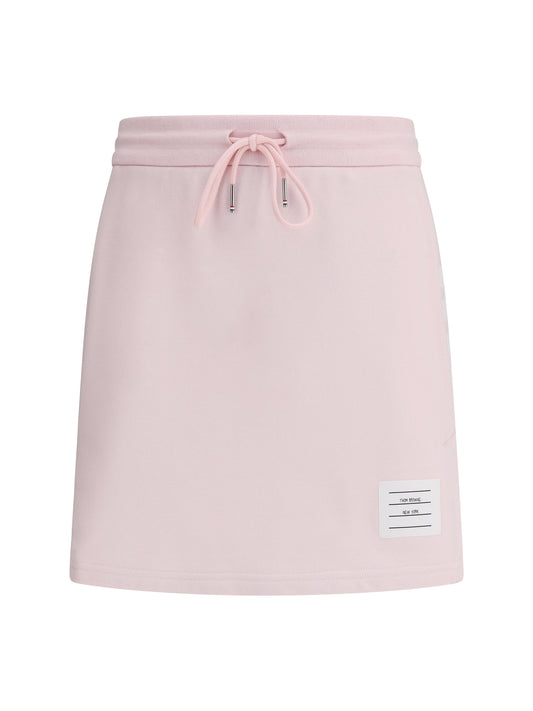 Mini Skirt Light Pink Cotton