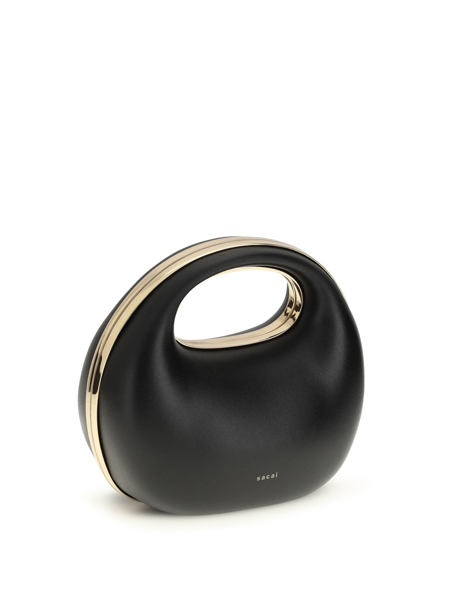 Rigid Handbag Black Calf Leather