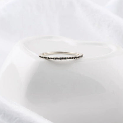 Mint & Lily Black Diamond Eternity Stacking Ring