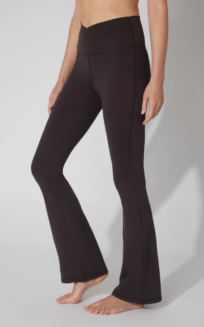 Lux Madison Crossover Elastic Free Waist 31 1/2 inch Flare Leg Pant