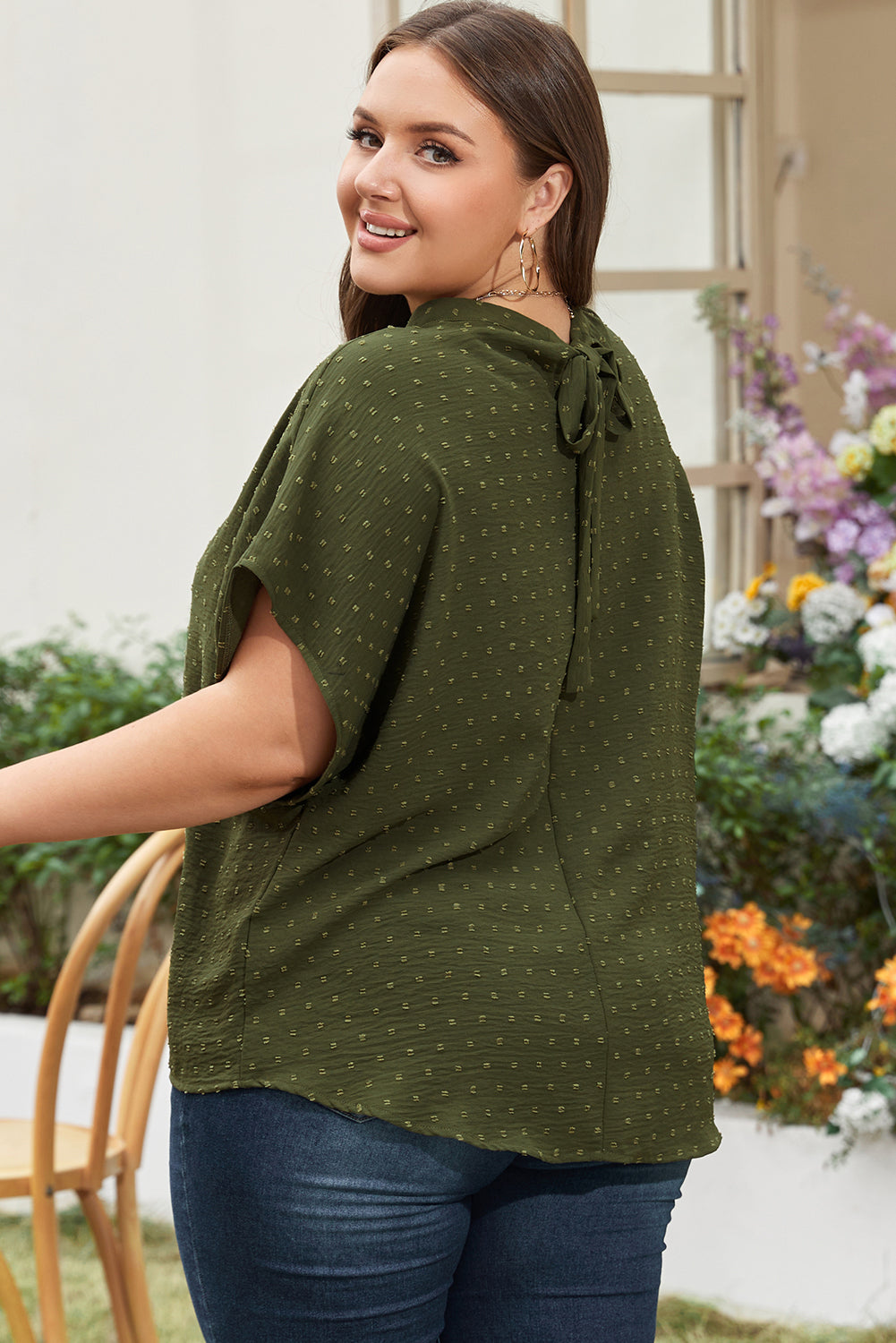 Threaded Pear Kataleya Mock Tied Nape PLUS Top