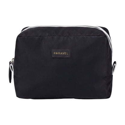 Paravel Fold-Up Wash Kit Negative Nylon Travel Toiletry Bag Derby Black