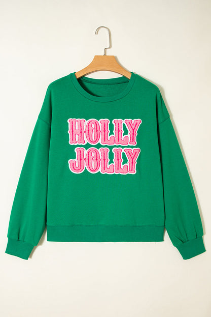 Threaded Pear Luz Embroidered Christmas Holiday Sweatshirt