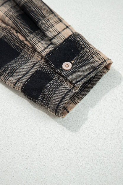 Threaded Pear Meredith Double Flap Brushed Shacket