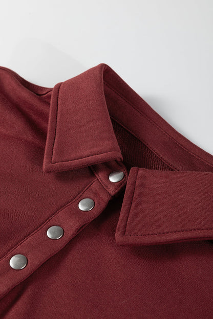Threaded Pear Whitley Patchwork Snap Oversize Hoodie