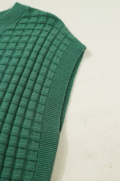 Threaded Pear Birdie Textured Short Sleeve Sweater