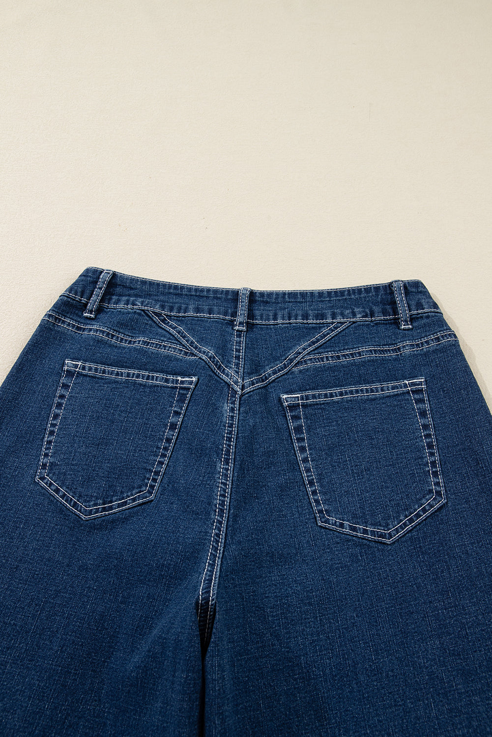 Threaded Pear Daria Detail Loose Cuffed Jeans
